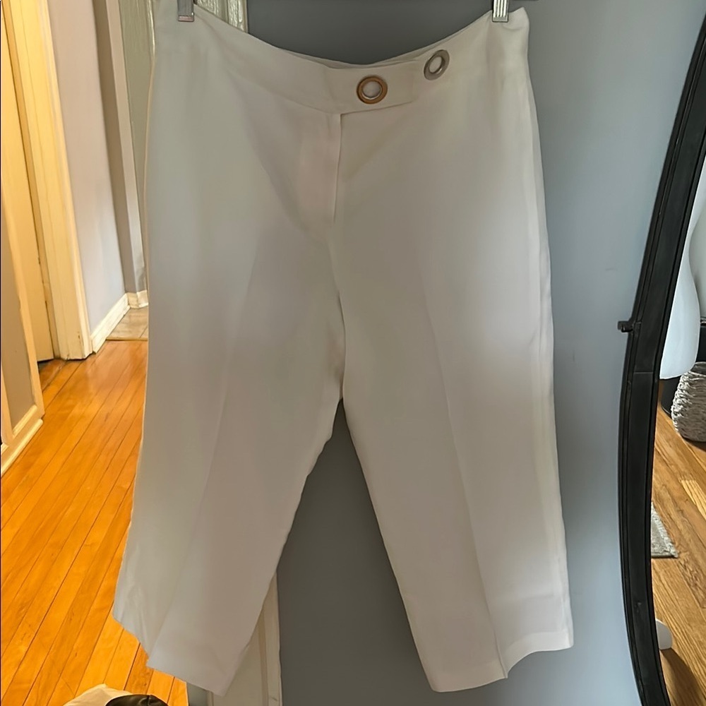 2x15 Larry Levine Elegant White Women's Pants